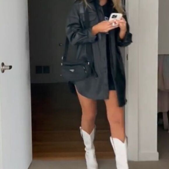 Ashy black button up top - Picture 1 of 4
